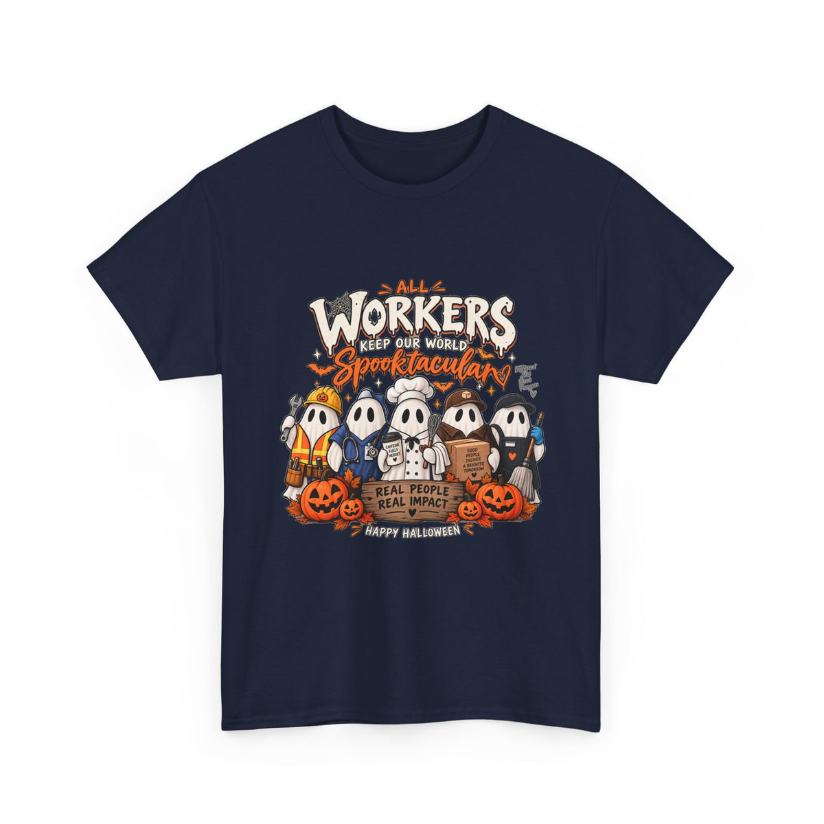 All Workers Halloween Tee | Unisex Heavy Cotton Shirt