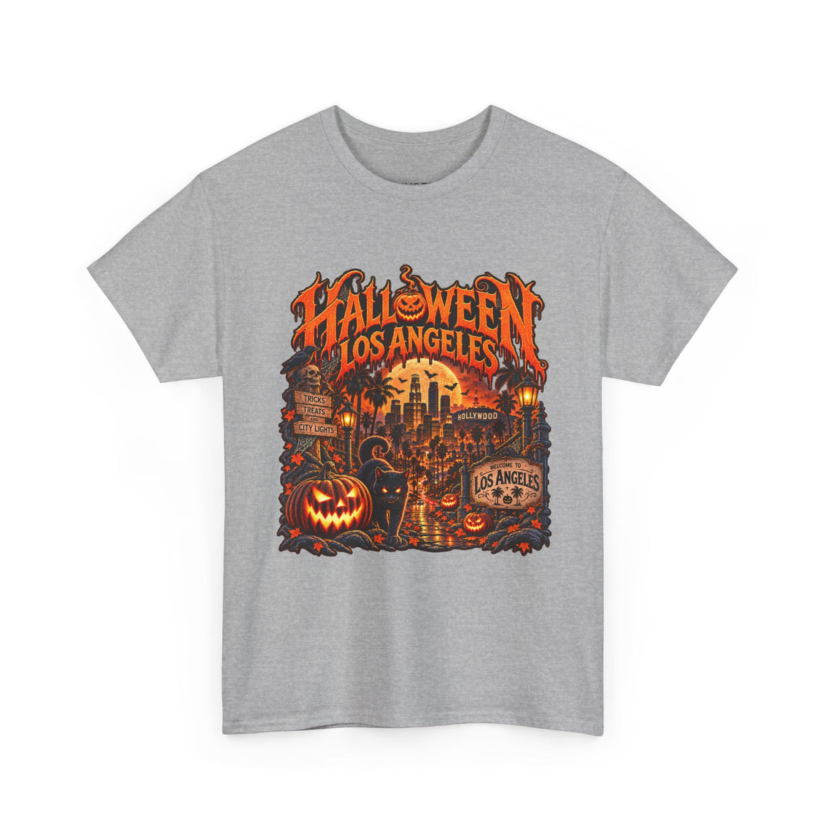 Halloween Los Angeles Graphic Tee | Unisex Heavy Cotton T-Shirt