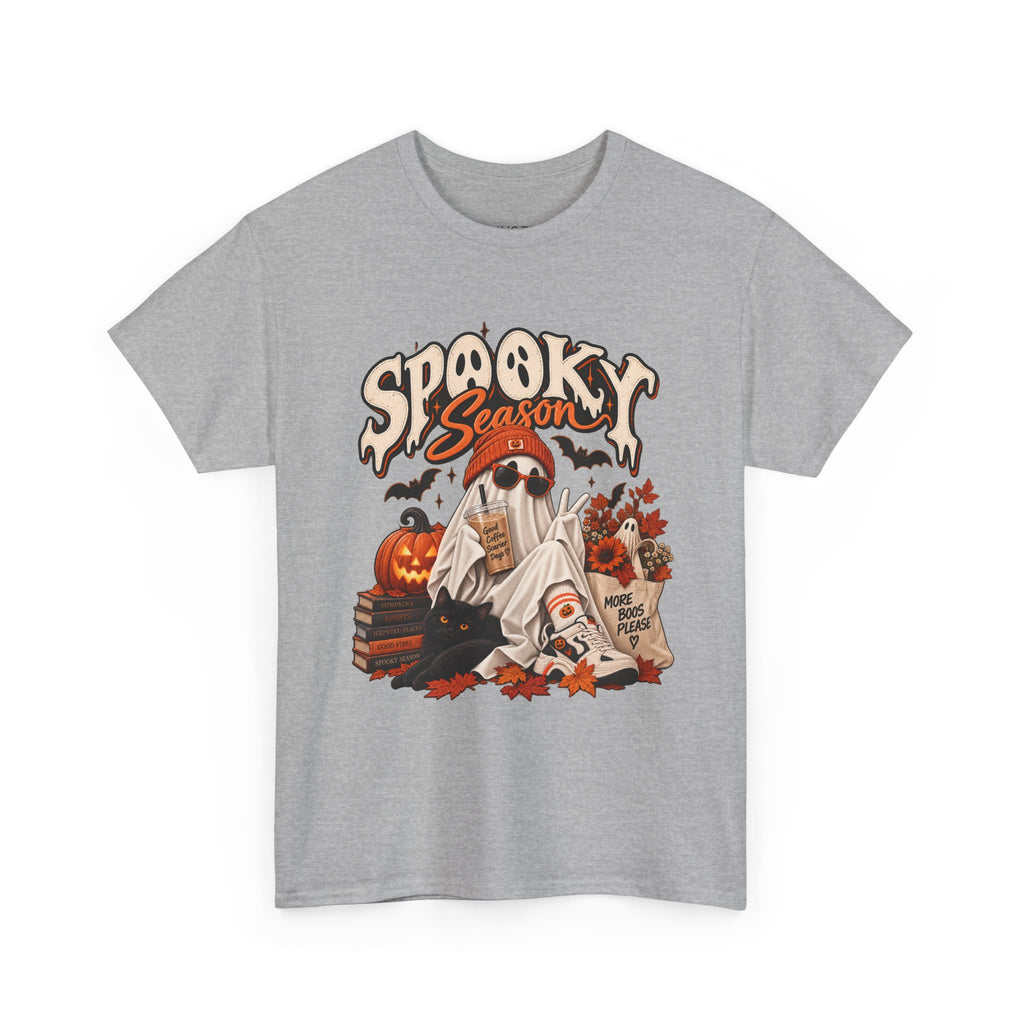 Spooky Season Ghost Tee | Unisex Halloween Cotton T-Shirt