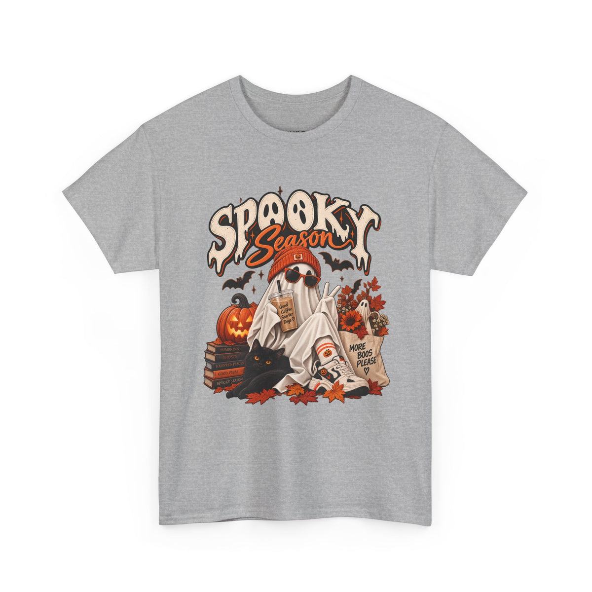 Spooky Season Ghost Tee | Unisex Halloween Cotton T-Shirt