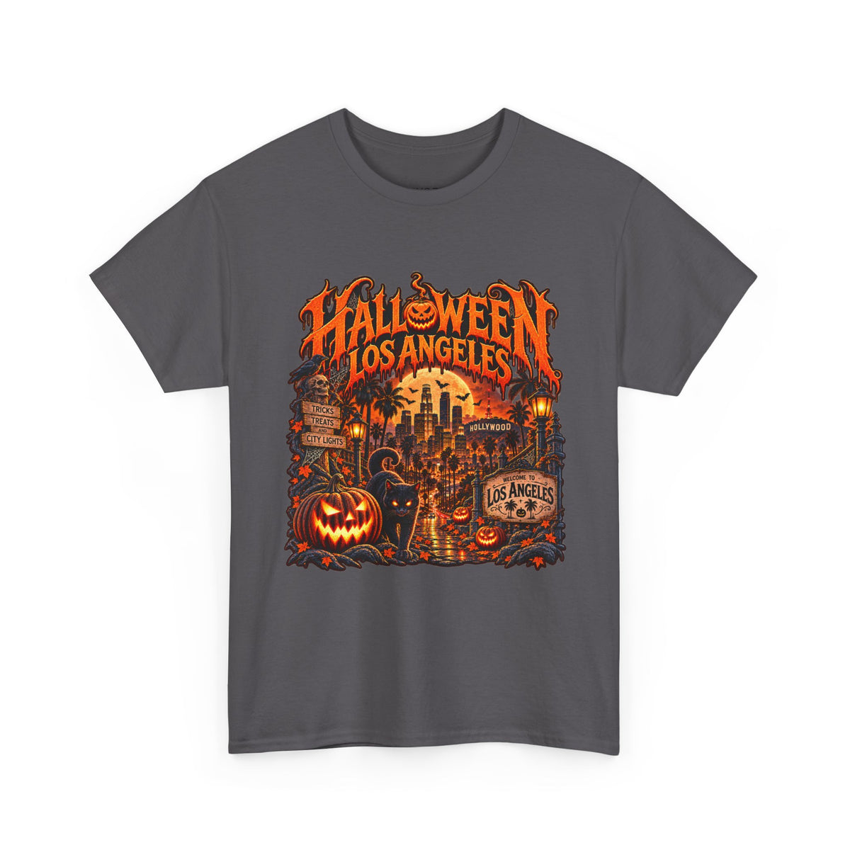 Halloween Los Angeles Graphic Tee | Unisex Heavy Cotton T-Shirt