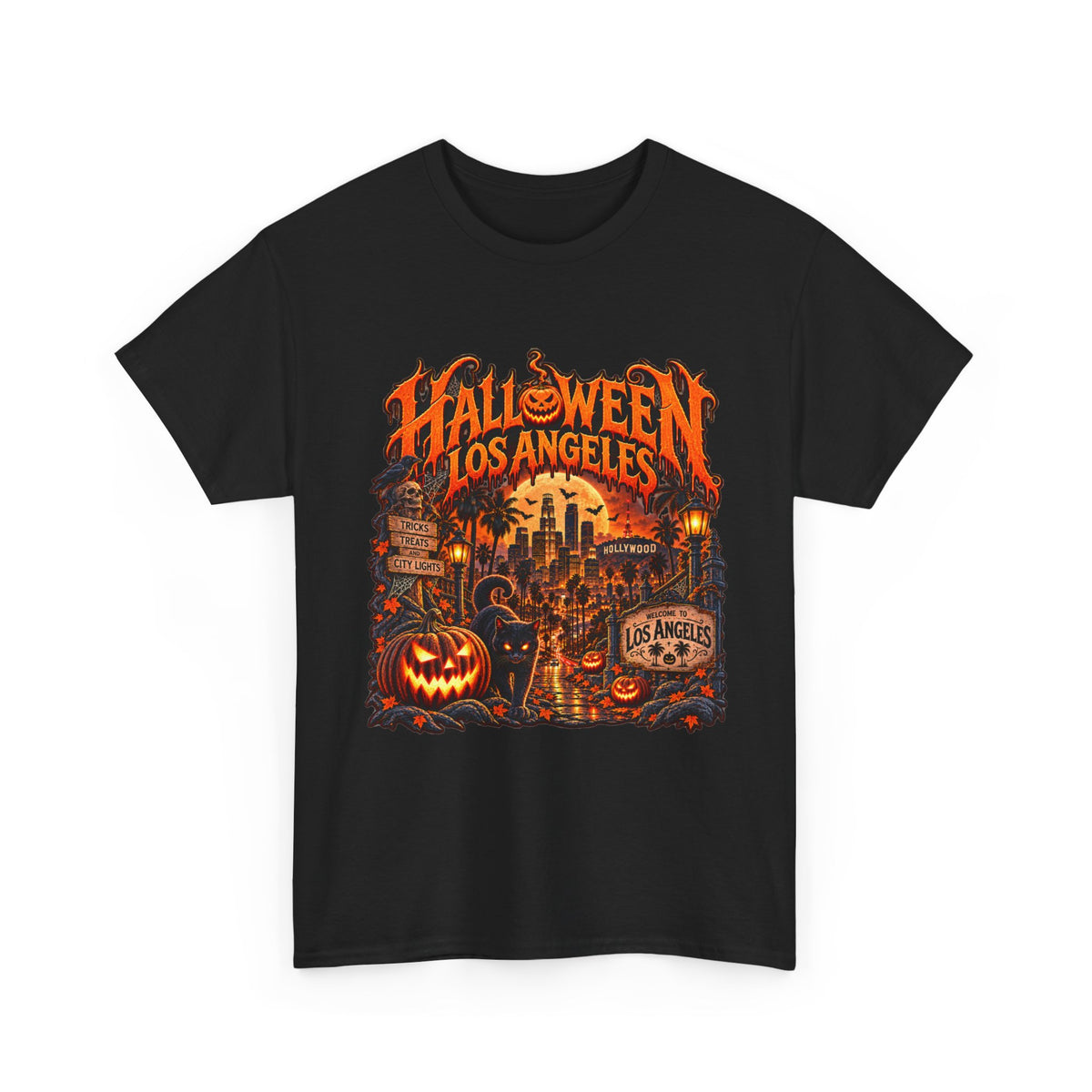 Halloween Los Angeles Graphic Tee | Unisex Heavy Cotton T-Shirt