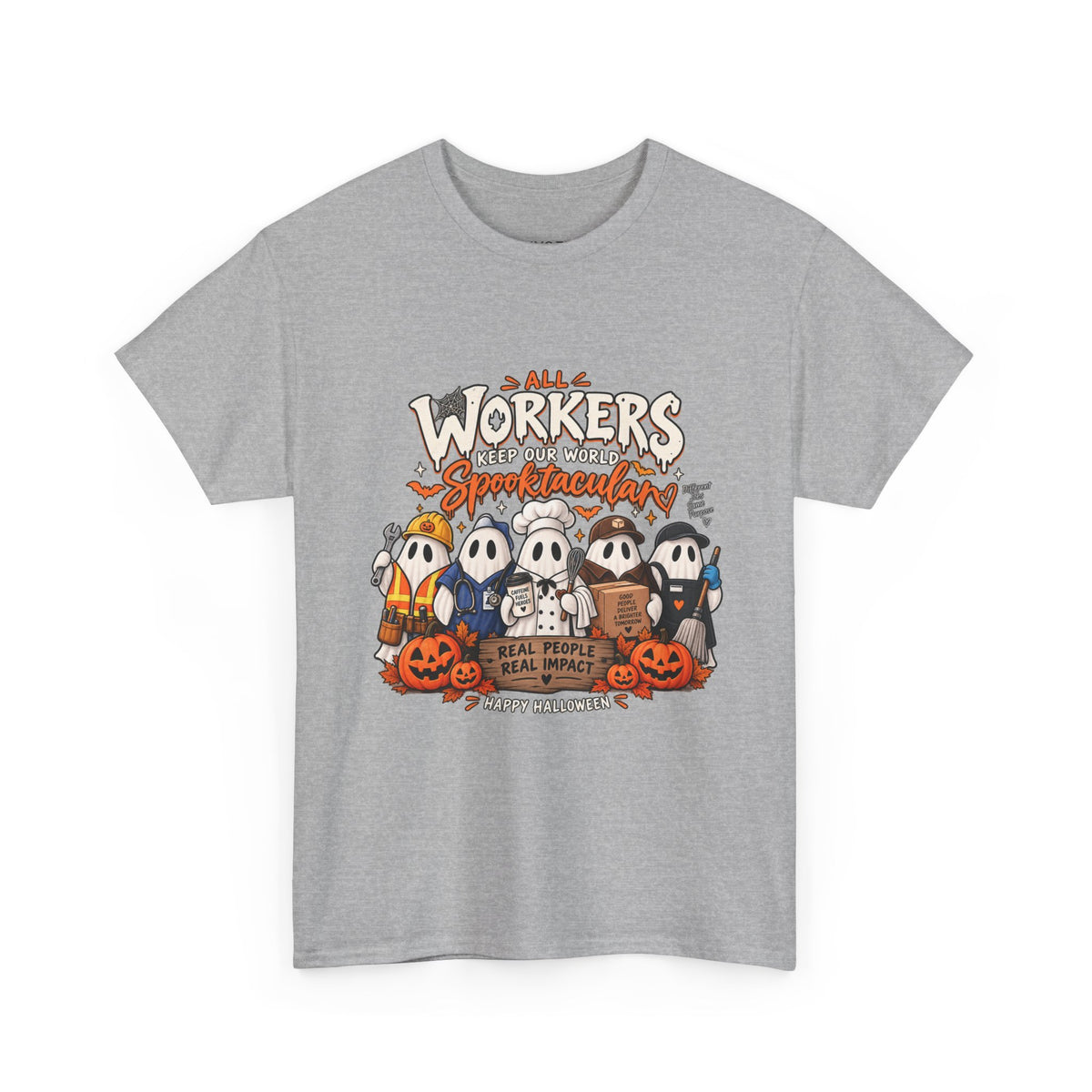 All Workers Halloween Tee | Unisex Heavy Cotton Shirt