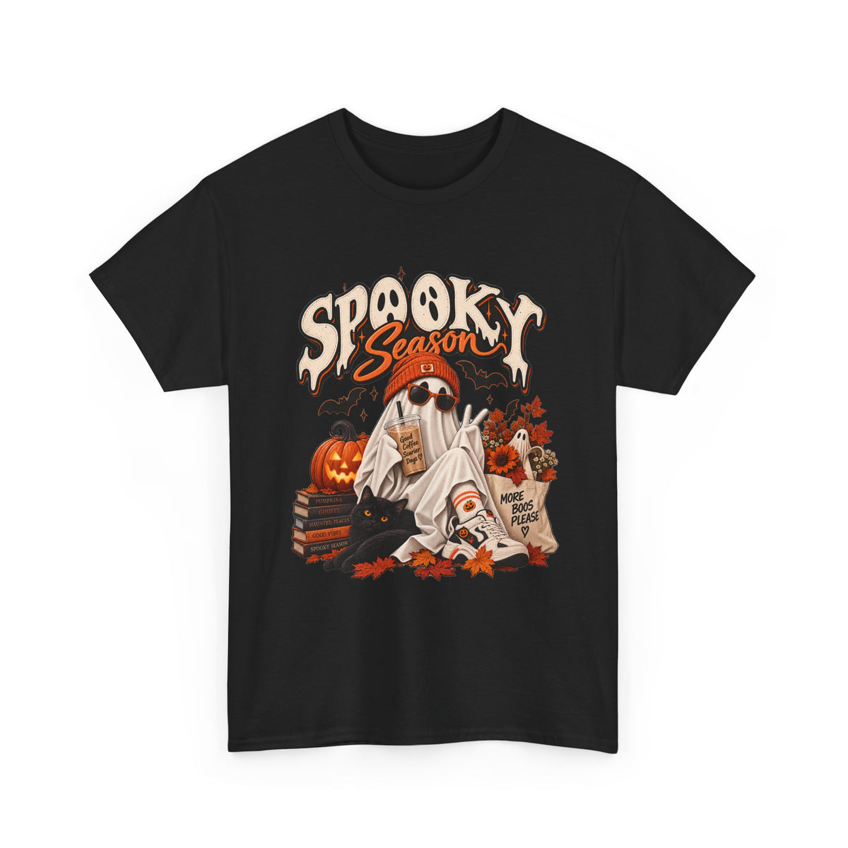 Spooky Season Ghost Tee | Unisex Halloween Cotton T-Shirt