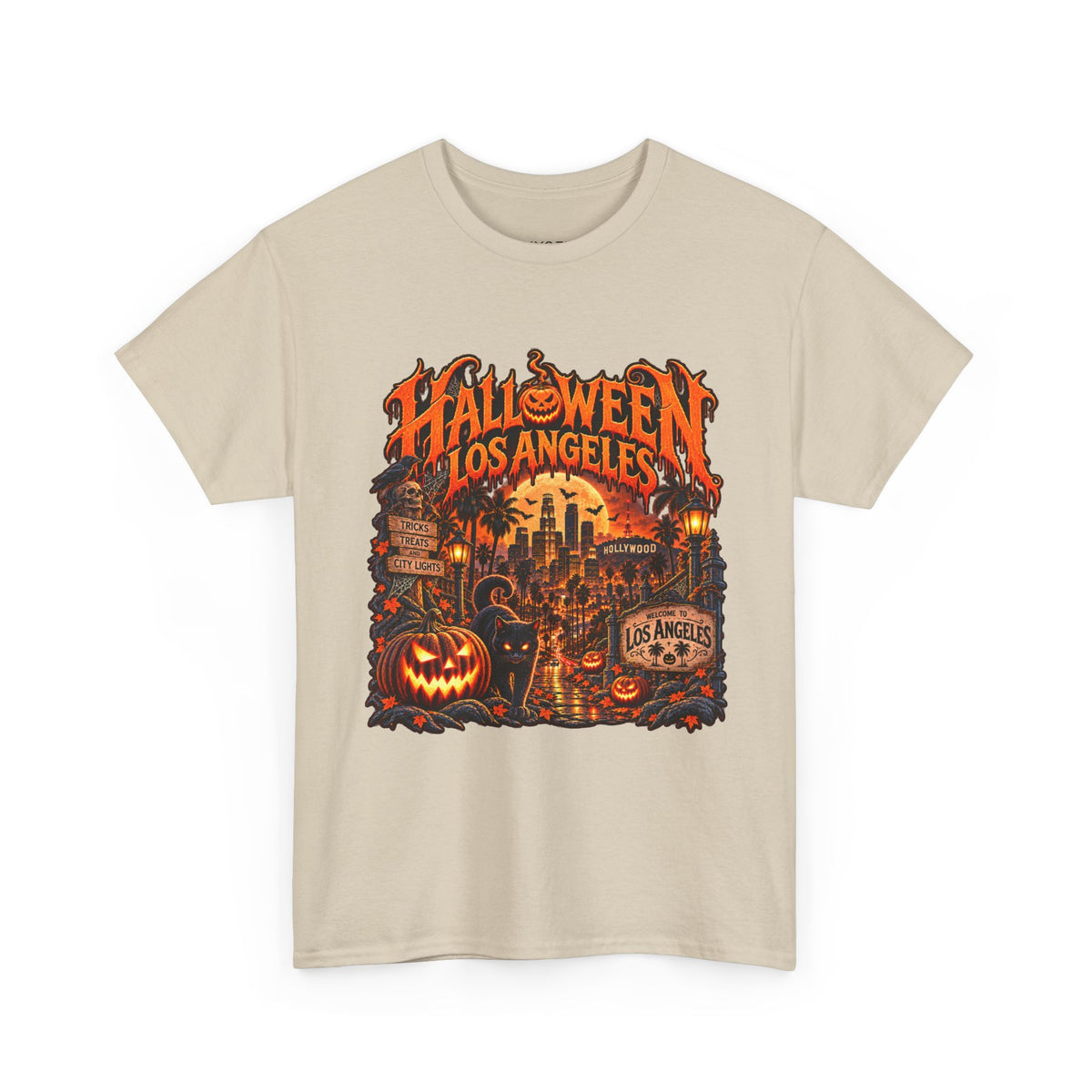 Halloween Los Angeles Graphic Tee | Unisex Heavy Cotton T-Shirt