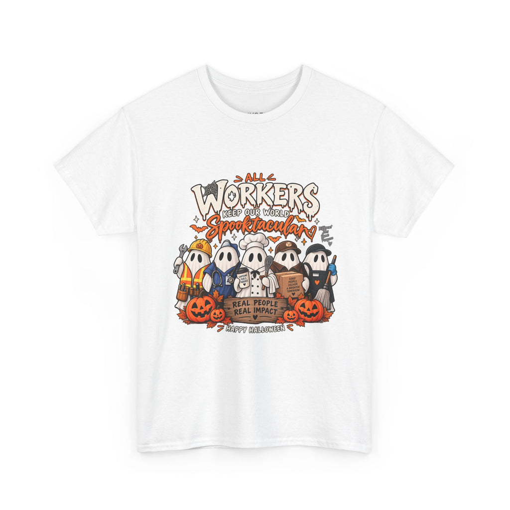 All Workers Halloween Tee | Unisex Heavy Cotton Shirt