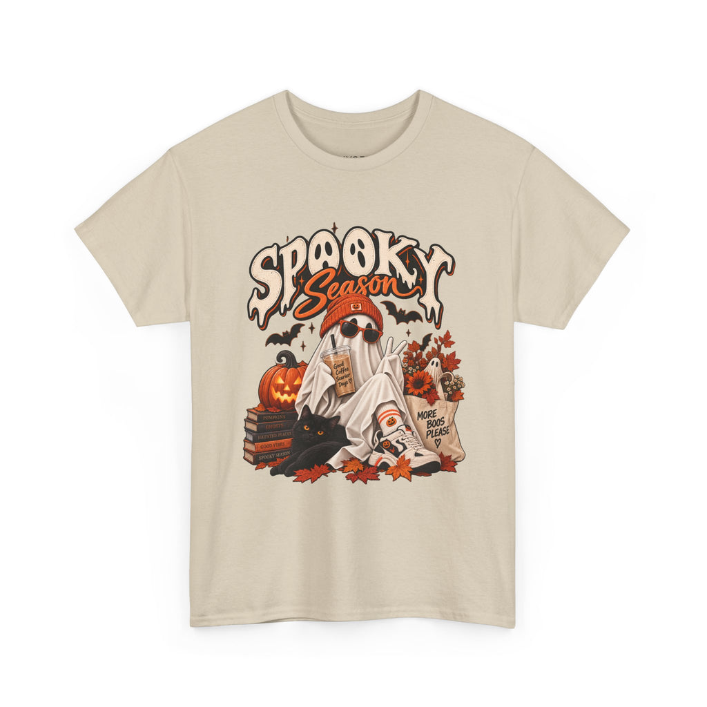 Spooky Season Ghost Tee | Unisex Halloween Cotton T-Shirt