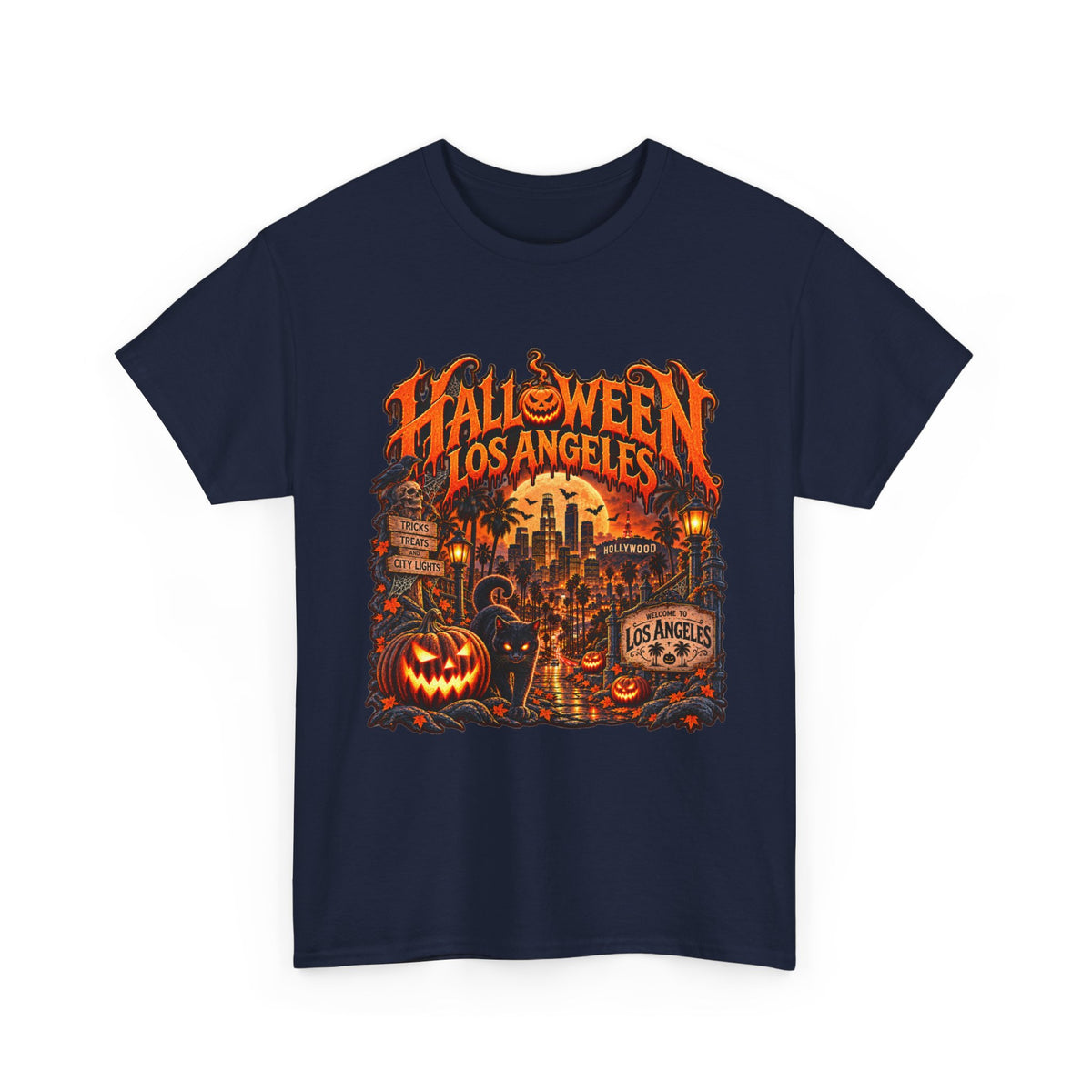 Halloween Los Angeles Graphic Tee | Unisex Heavy Cotton T-Shirt