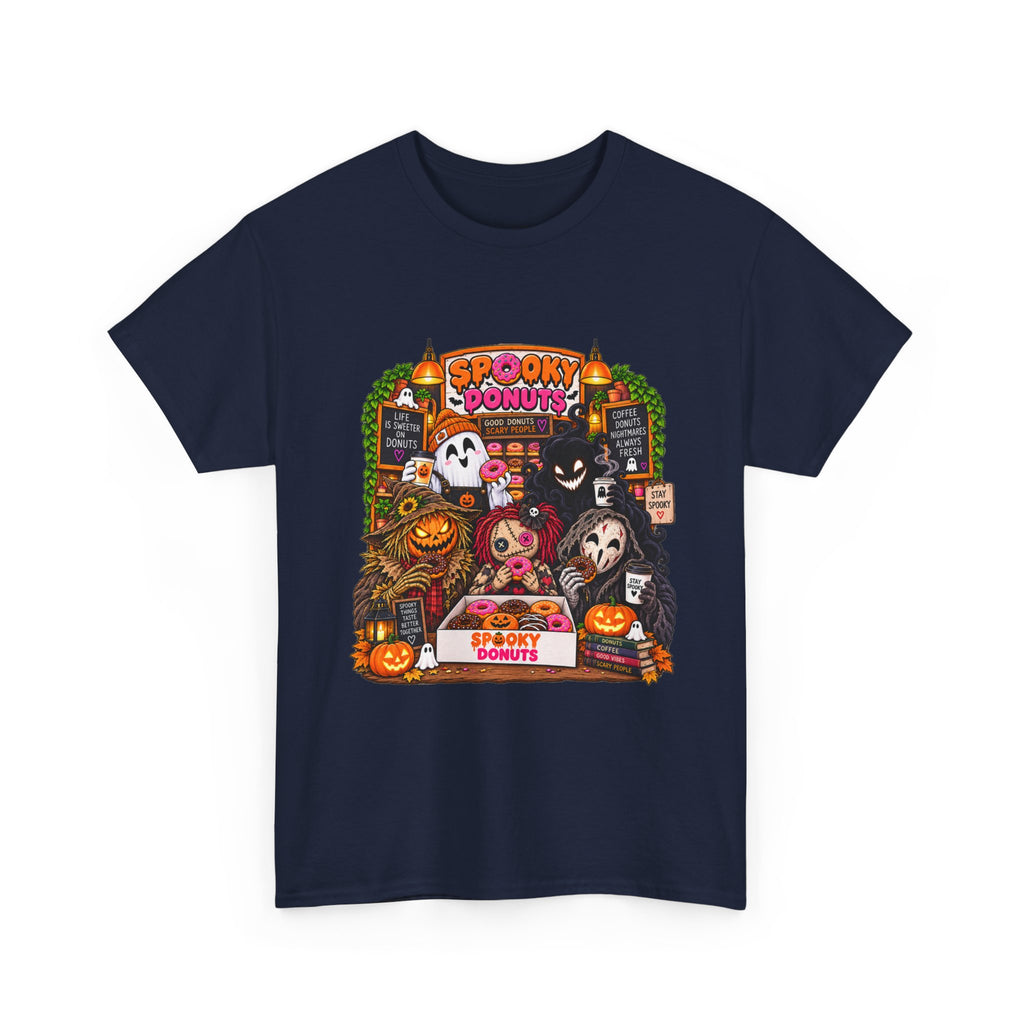 Spooky Donuts Halloween Tee | Unisex Heavy Cotton T-Shirt