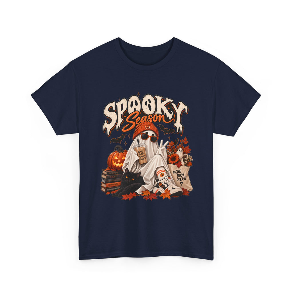 Spooky Season Ghost Tee | Unisex Halloween Cotton T-Shirt