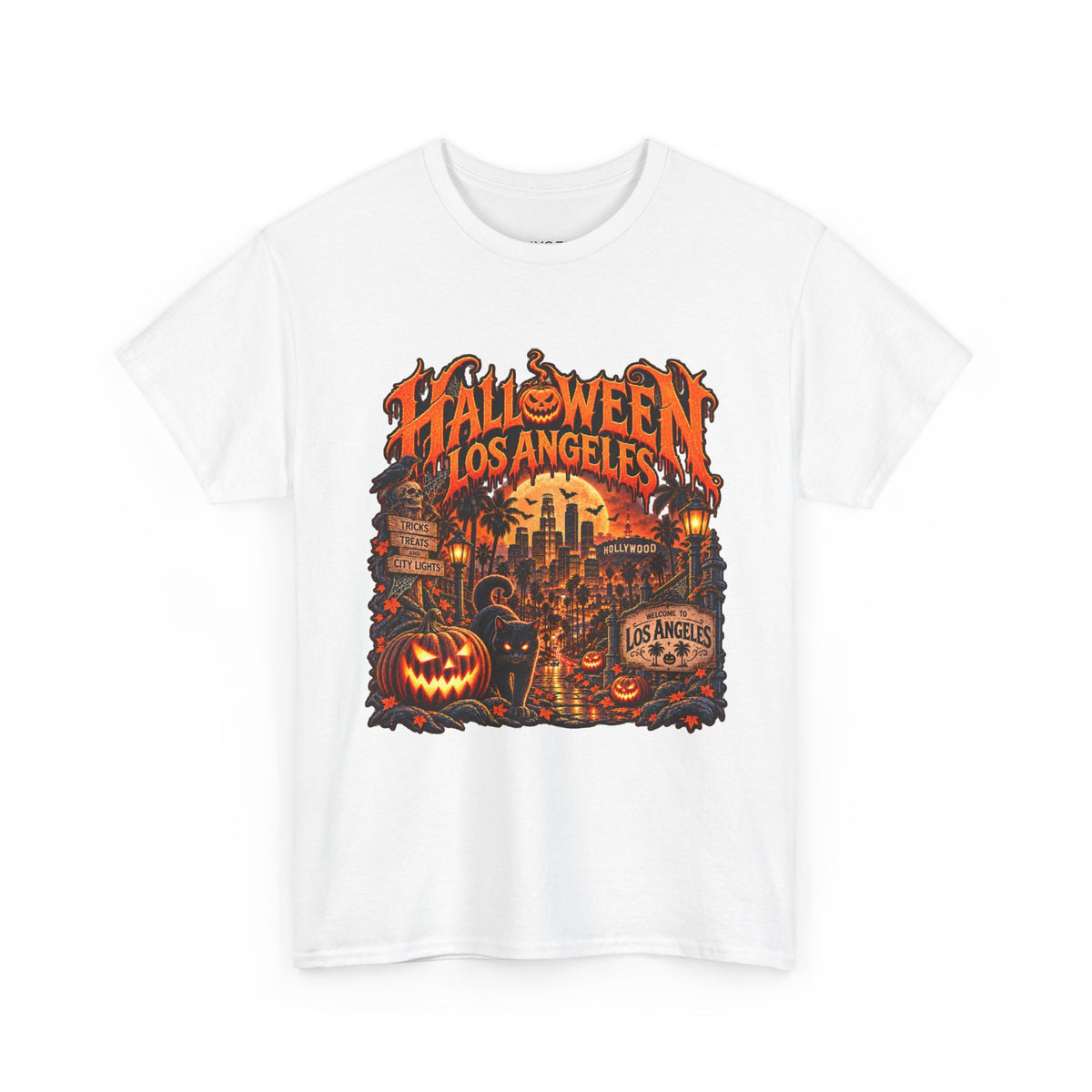 Halloween Los Angeles Graphic Tee | Unisex Heavy Cotton T-Shirt