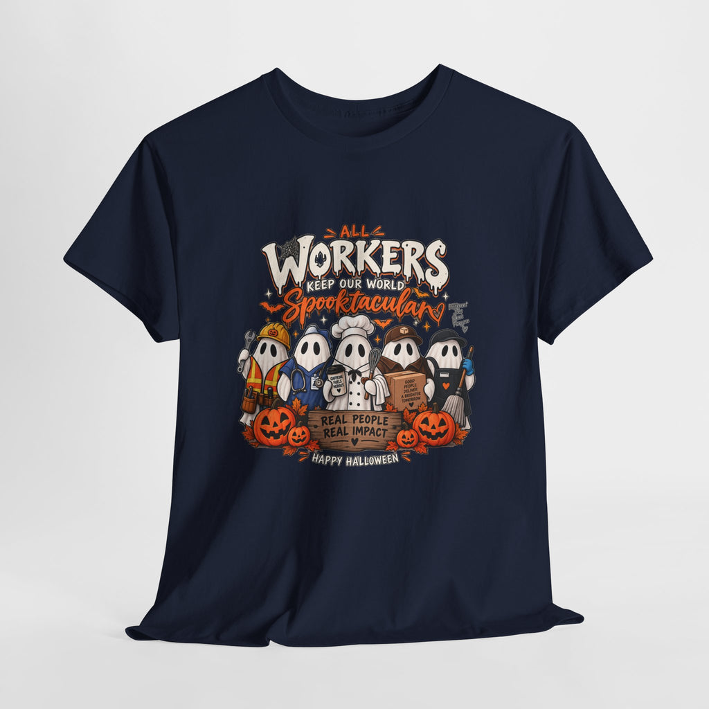 All Workers Halloween Tee | Unisex Heavy Cotton Shirt