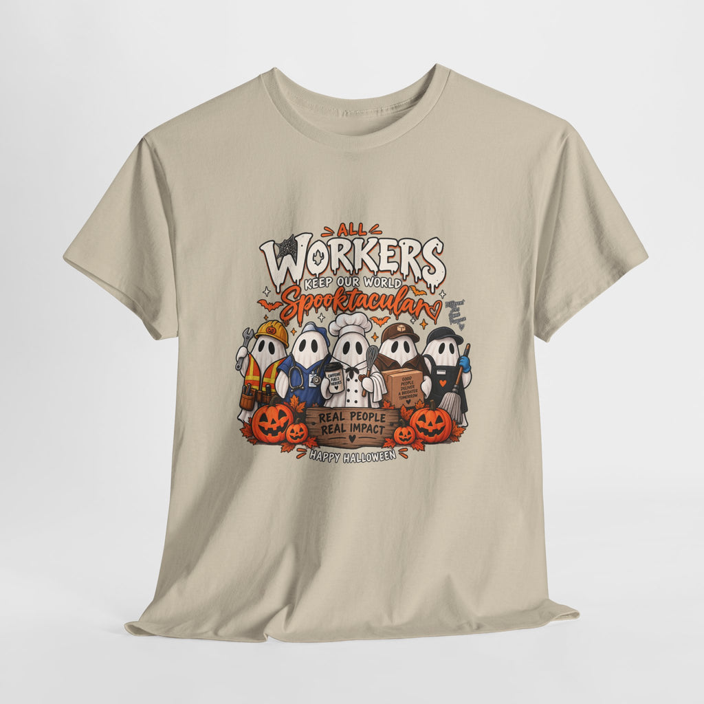 All Workers Halloween Tee | Unisex Heavy Cotton Shirt