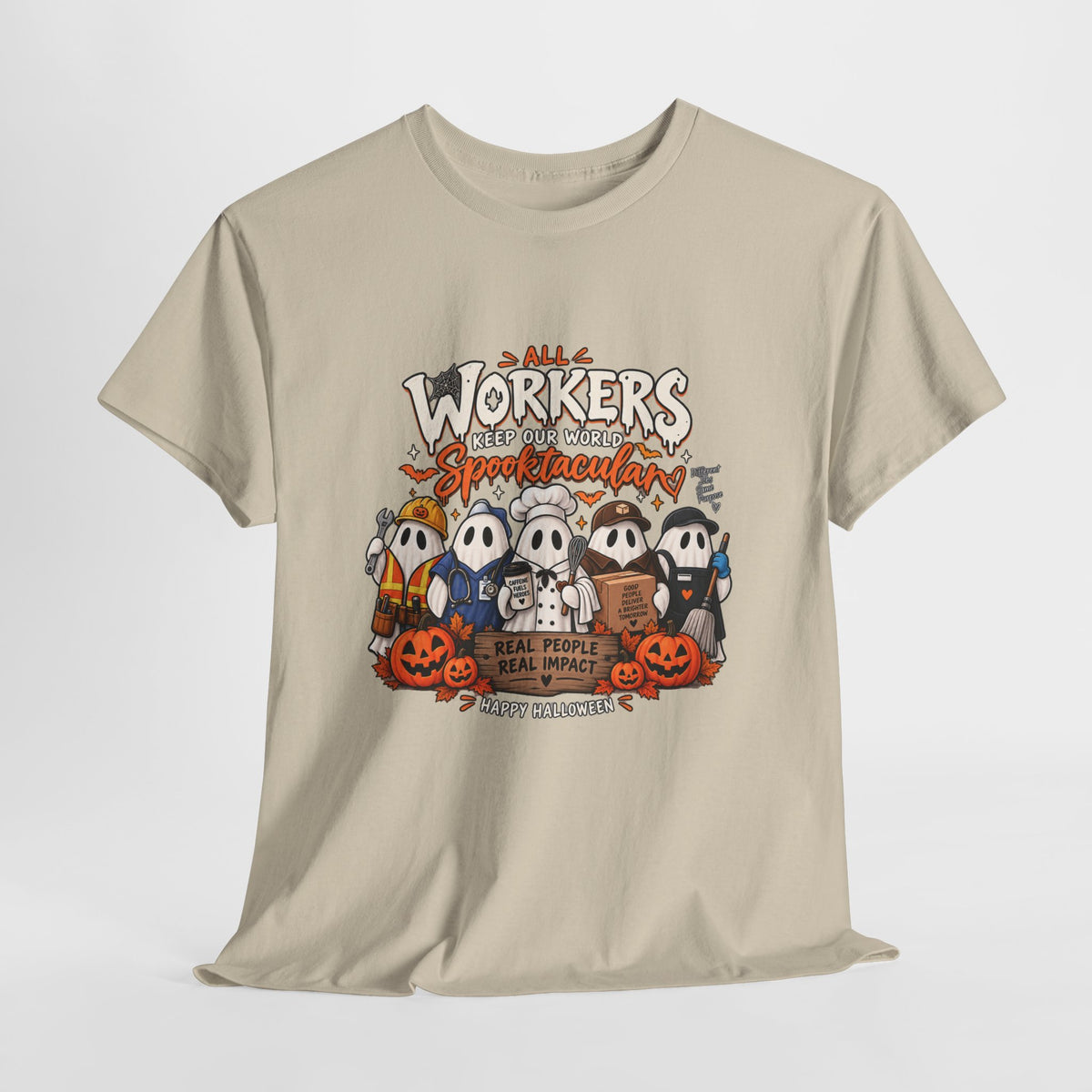 All Workers Halloween Tee | Unisex Heavy Cotton Shirt