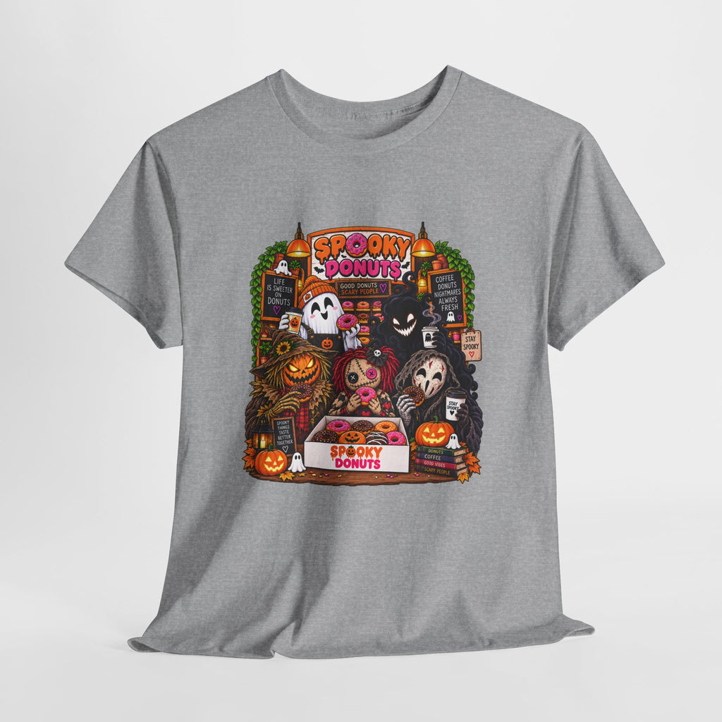 Spooky Donuts Halloween Tee | Unisex Heavy Cotton T-Shirt