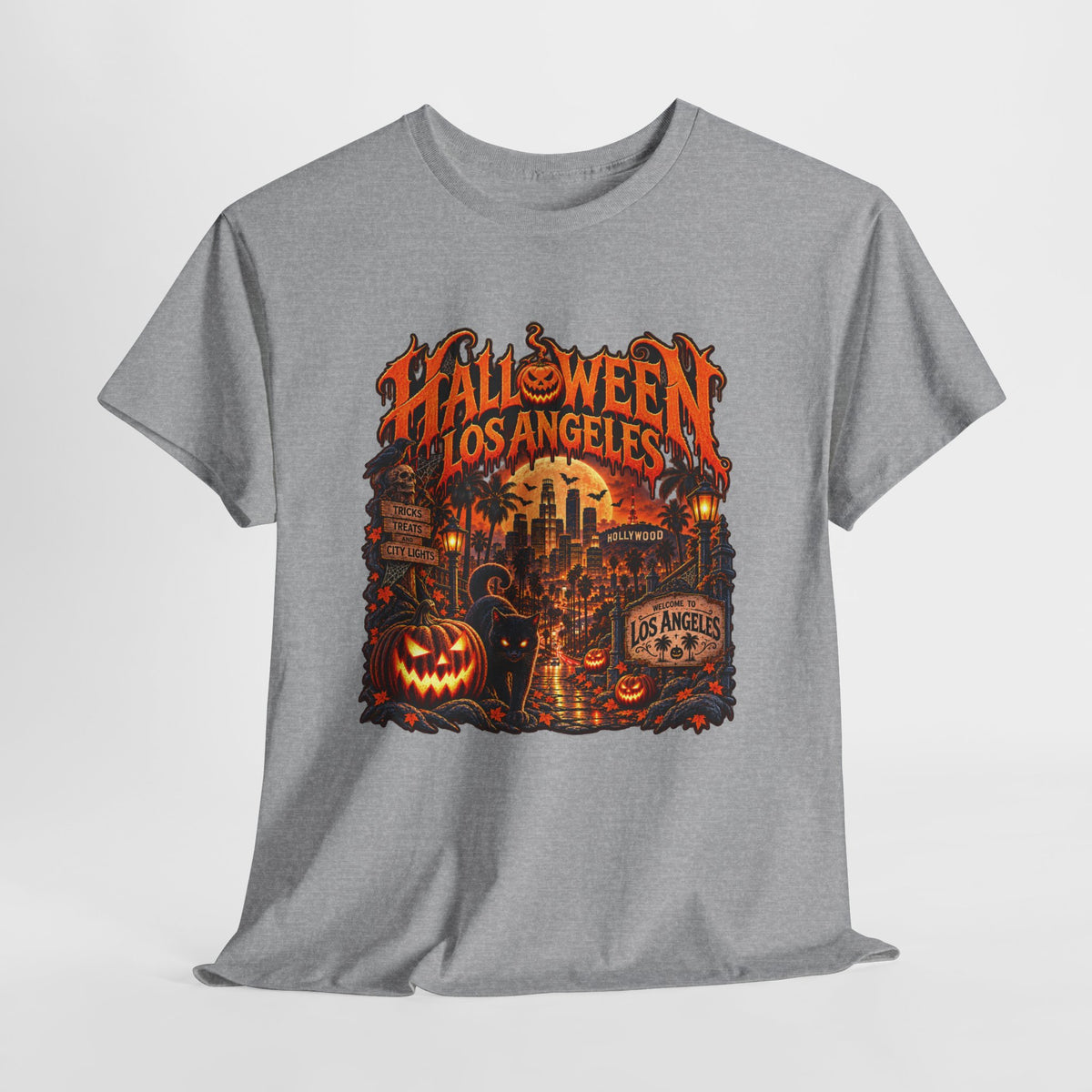 Halloween Los Angeles Graphic Tee | Unisex Heavy Cotton T-Shirt