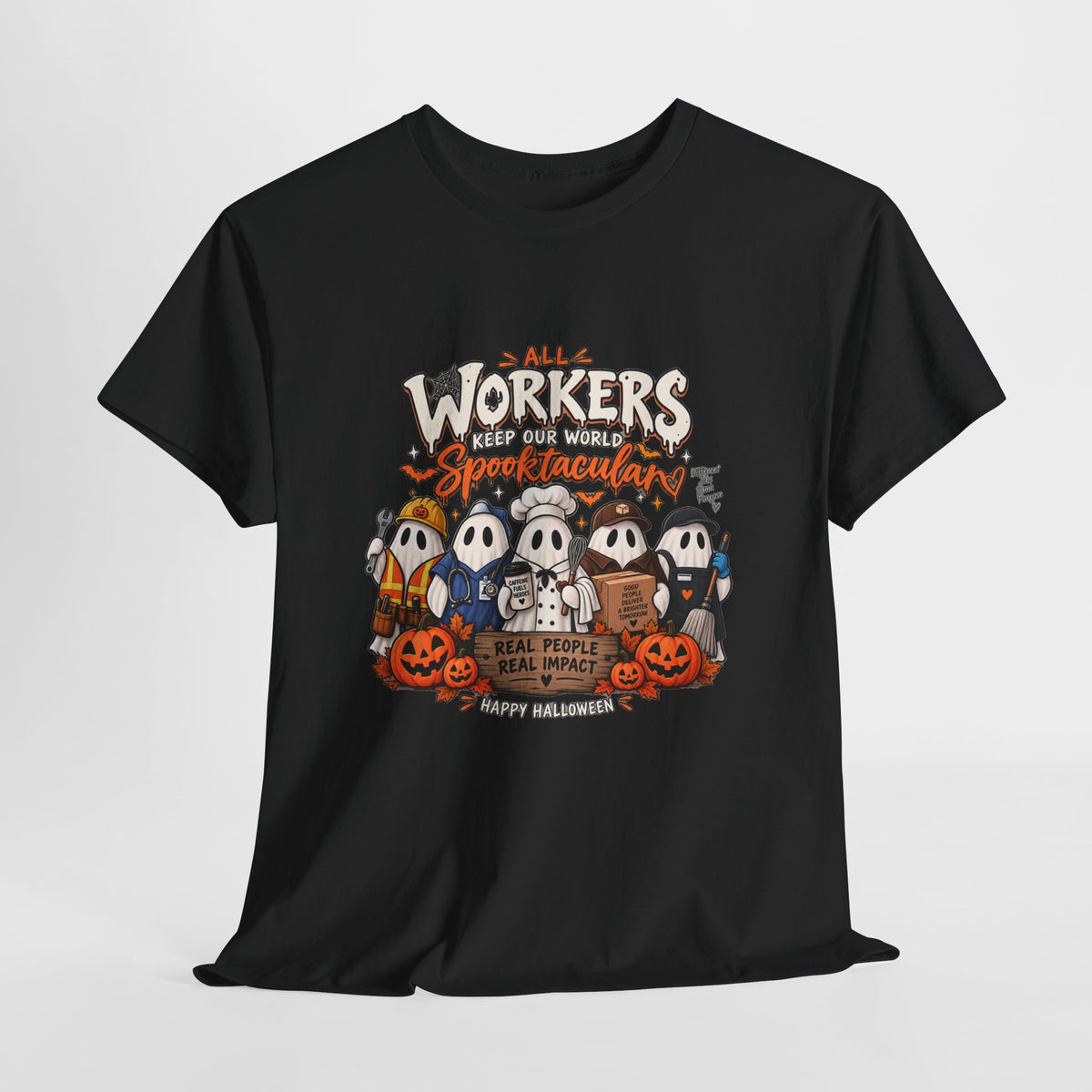 All Workers Halloween Tee | Unisex Heavy Cotton Shirt
