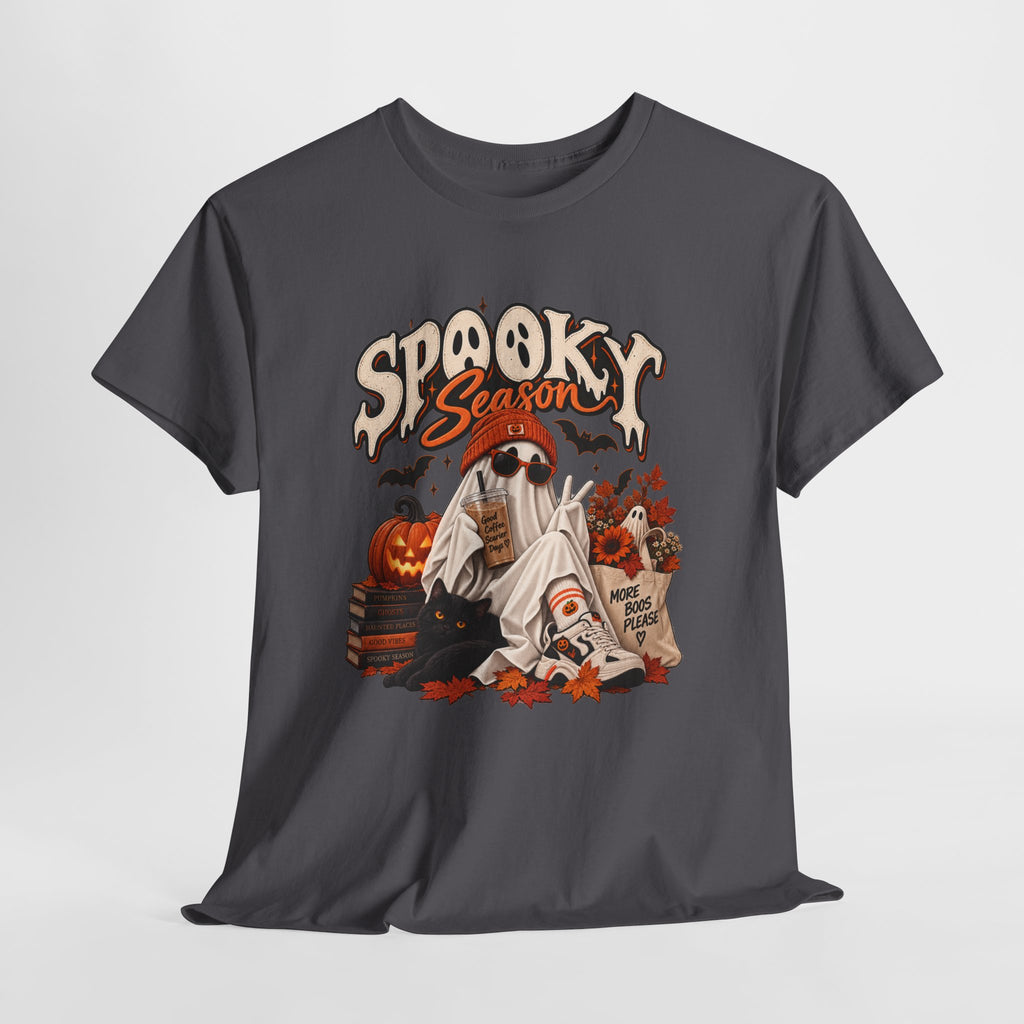 Spooky Season Ghost Tee | Unisex Halloween Cotton T-Shirt