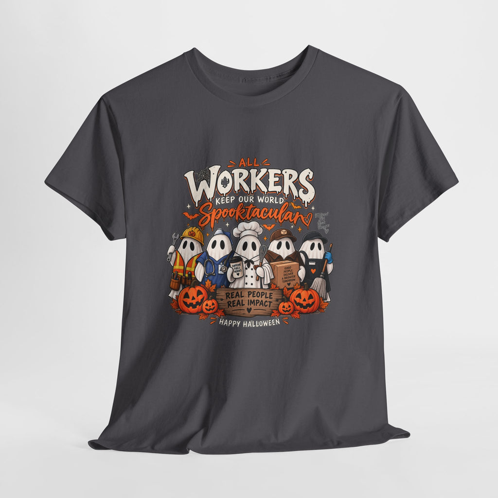 All Workers Halloween Tee | Unisex Heavy Cotton Shirt