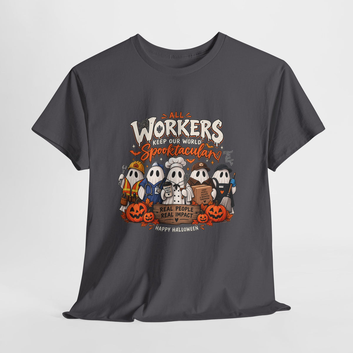 All Workers Halloween Tee | Unisex Heavy Cotton Shirt