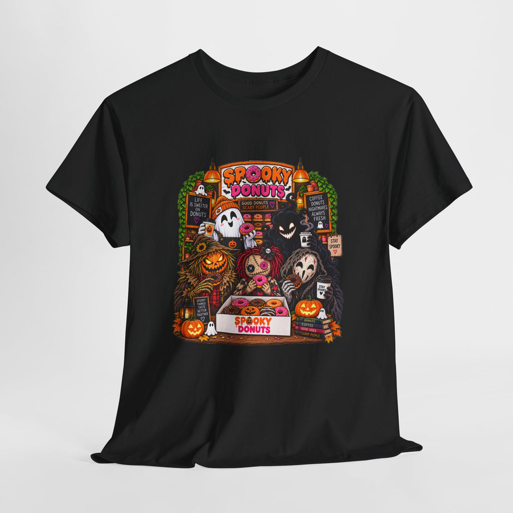 Spooky Donuts Halloween Tee | Unisex Heavy Cotton T-Shirt