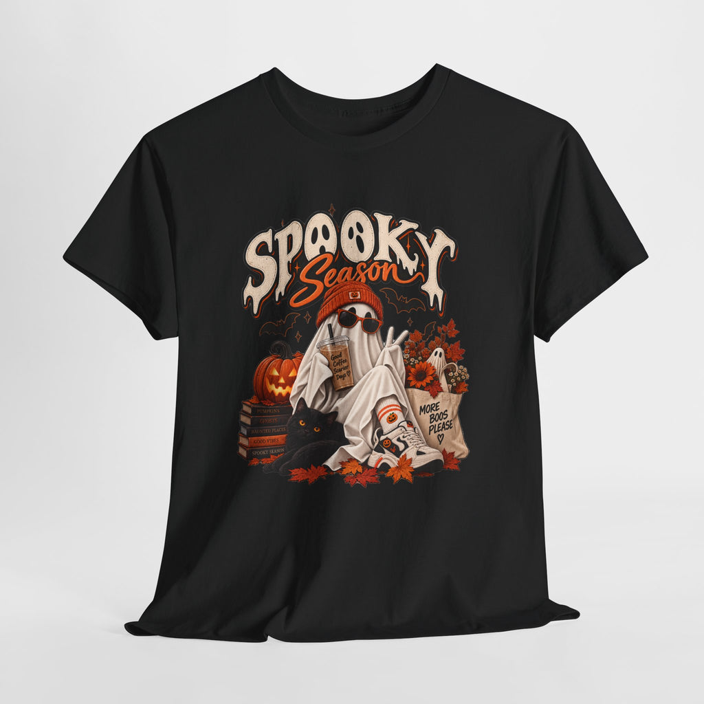 Spooky Season Ghost Tee | Unisex Halloween Cotton T-Shirt