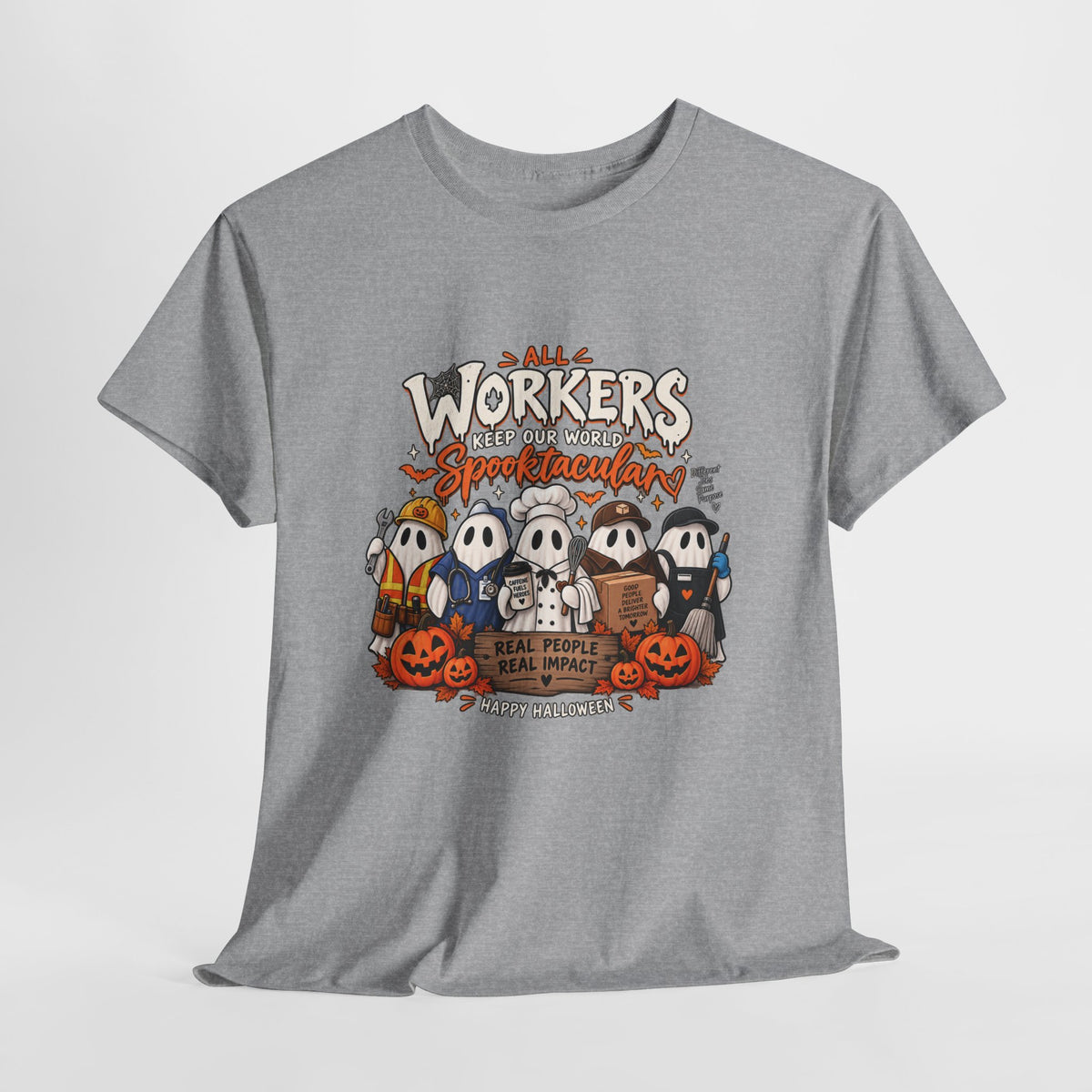 All Workers Halloween Tee | Unisex Heavy Cotton Shirt