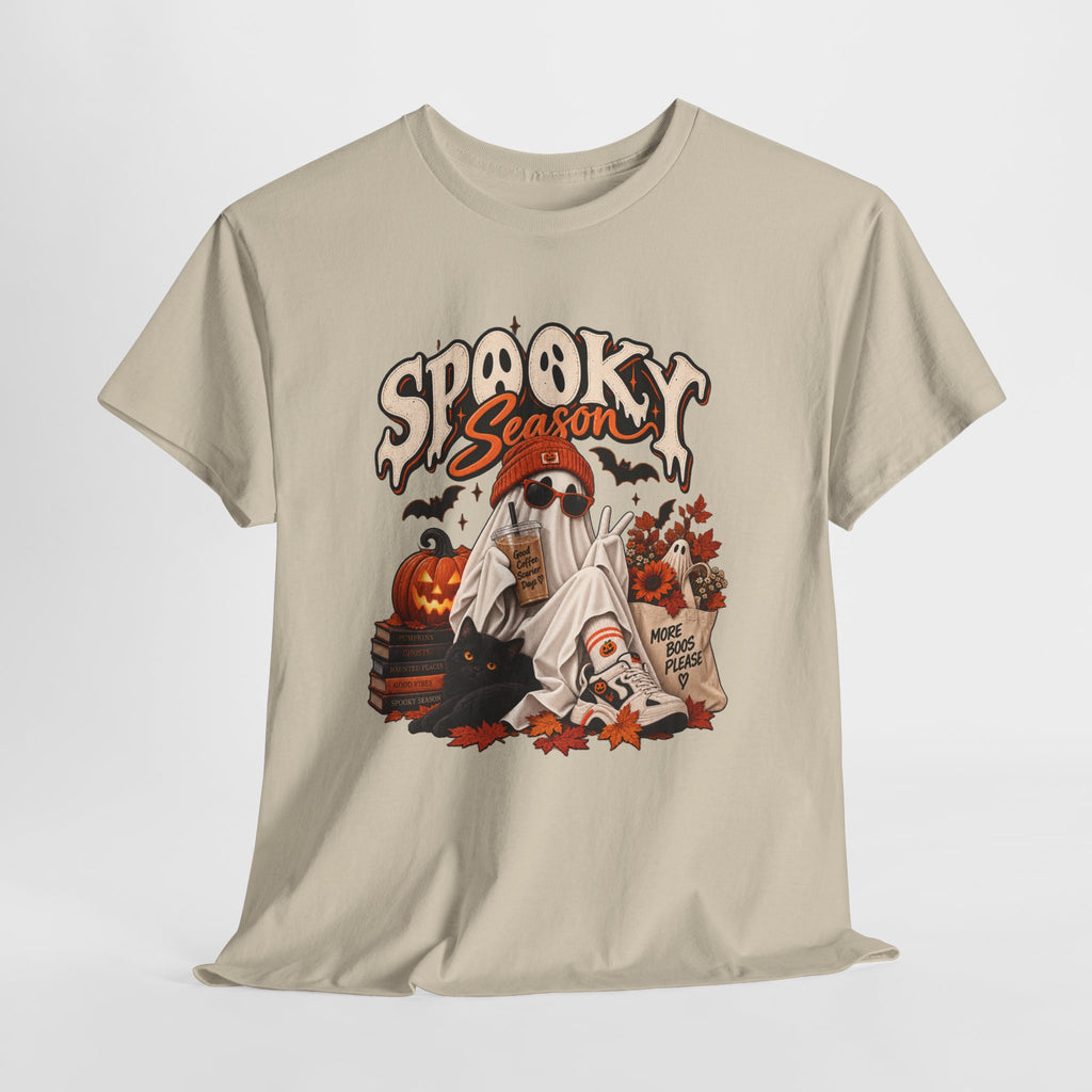 Spooky Season Ghost Tee | Unisex Halloween Cotton T-Shirt