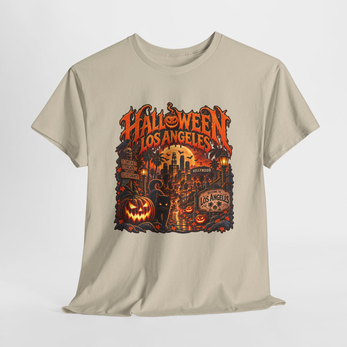 Halloween Los Angeles Graphic Tee | Unisex Heavy Cotton T-Shirt