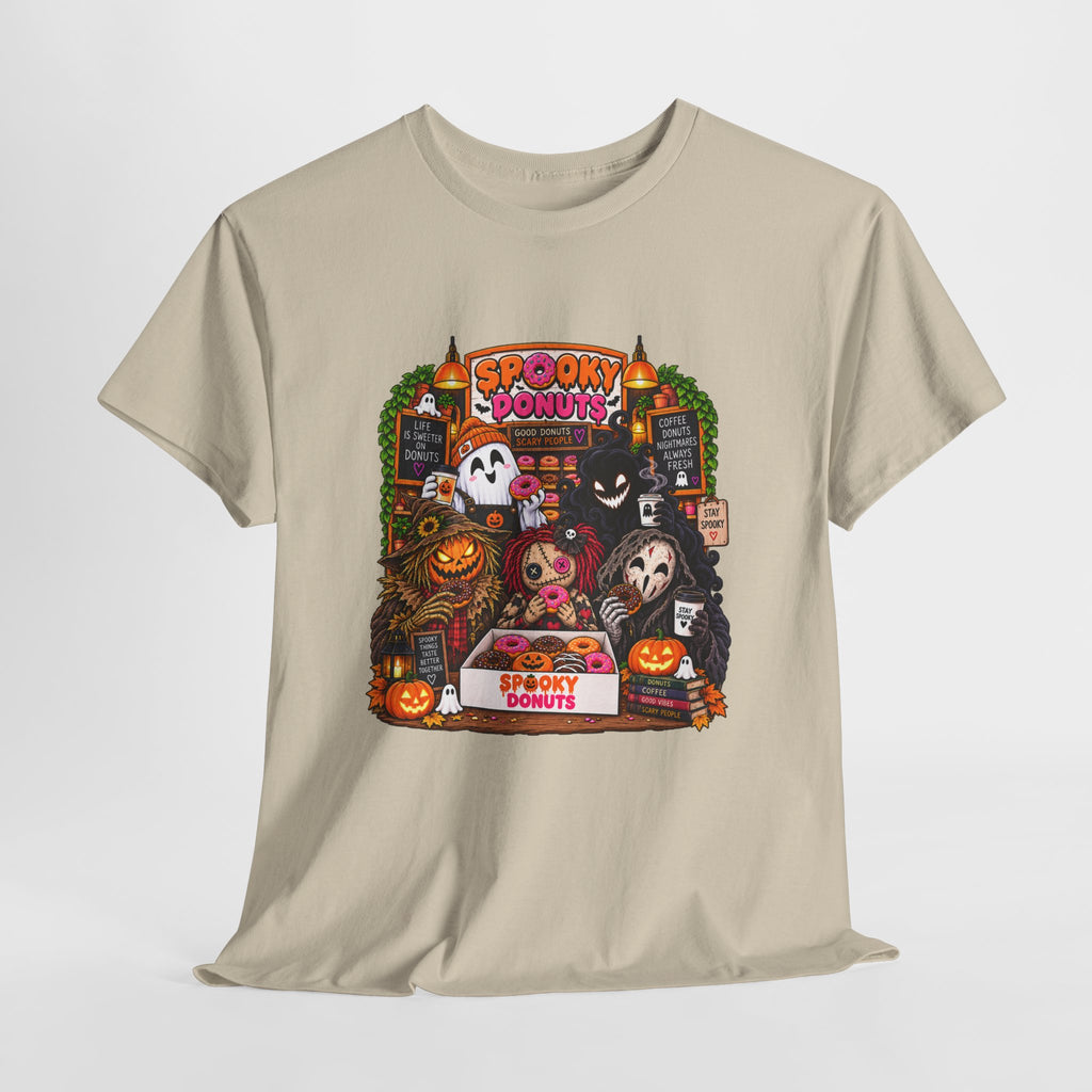 Spooky Donuts Halloween Tee | Unisex Heavy Cotton T-Shirt