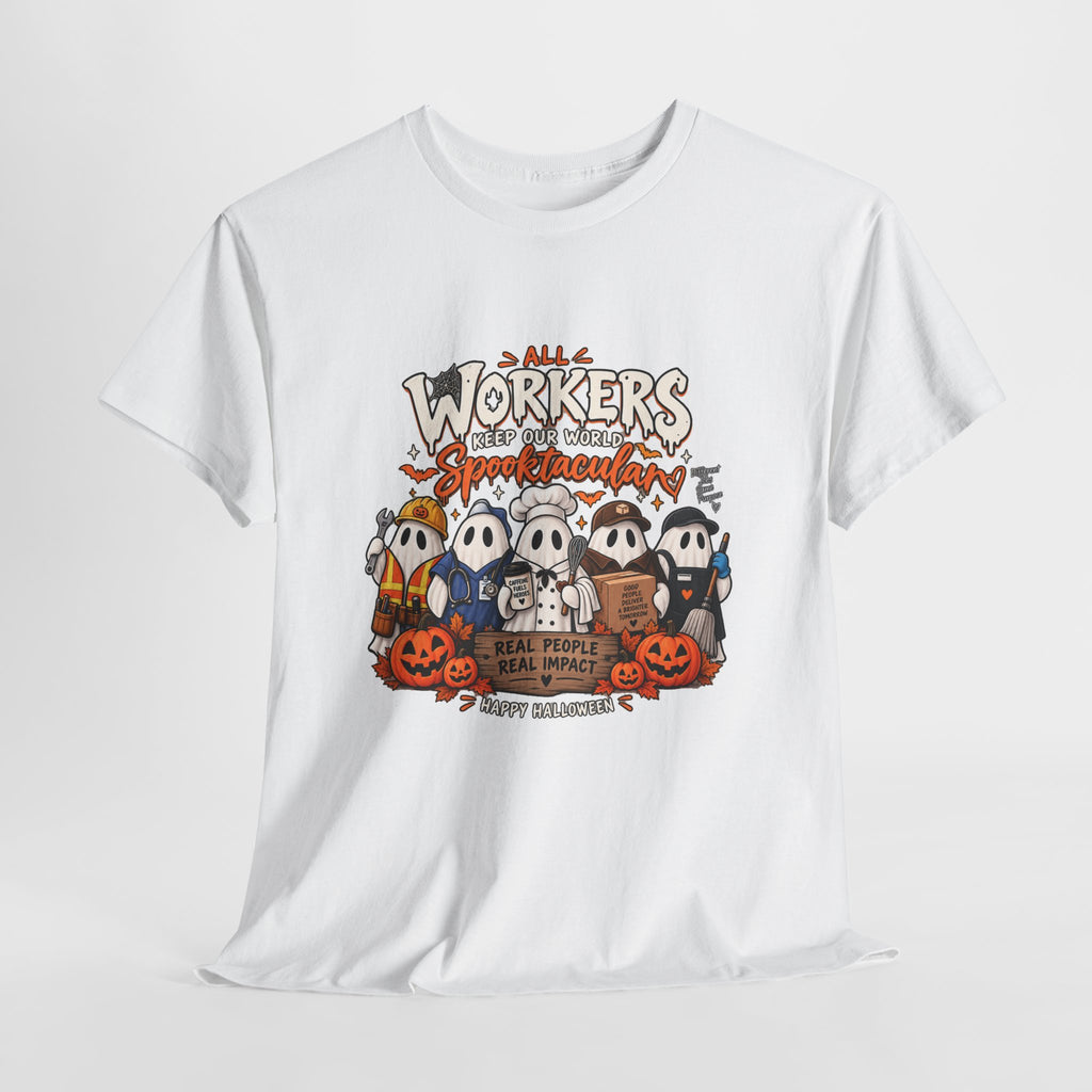 All Workers Halloween Tee | Unisex Heavy Cotton Shirt