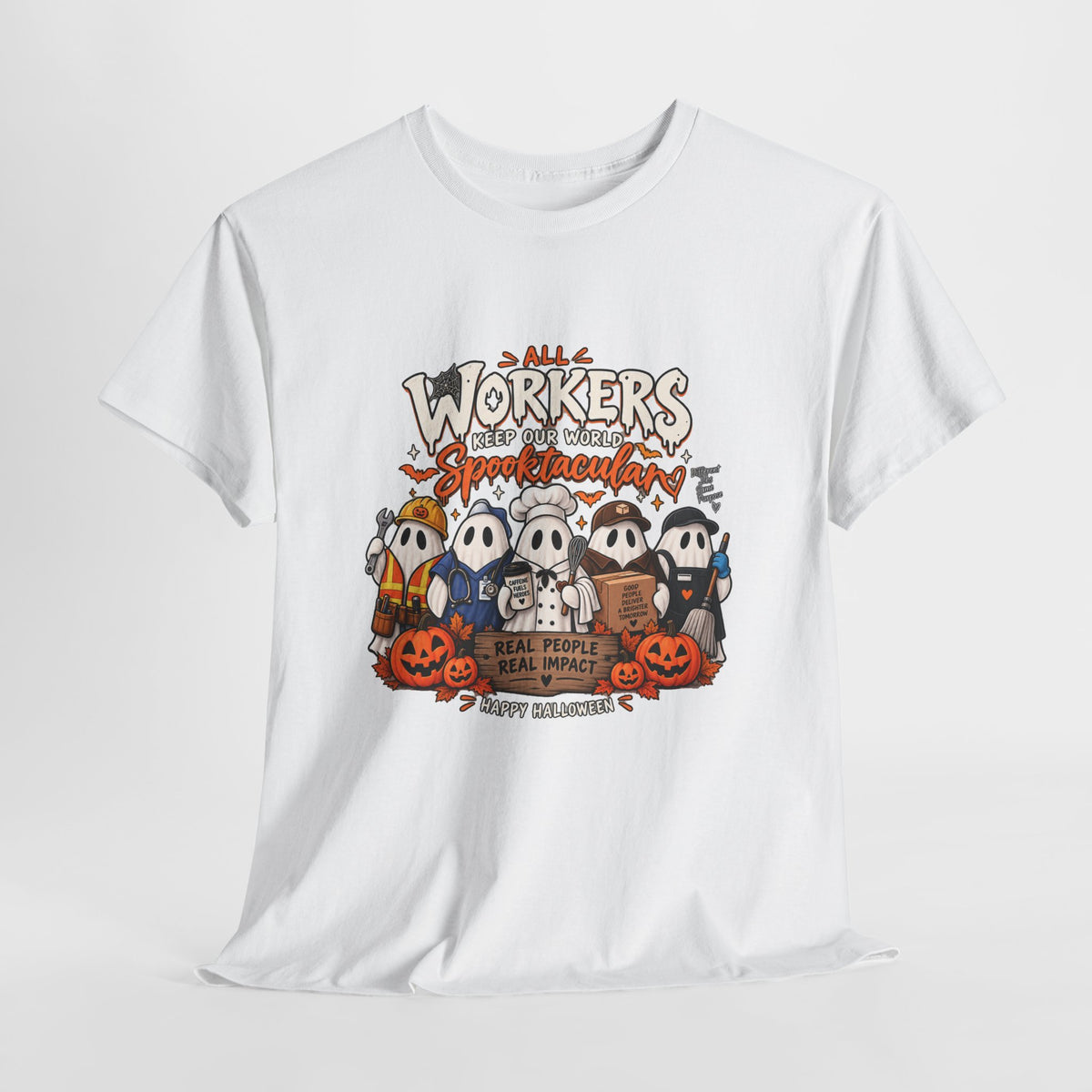 All Workers Halloween Tee | Unisex Heavy Cotton Shirt