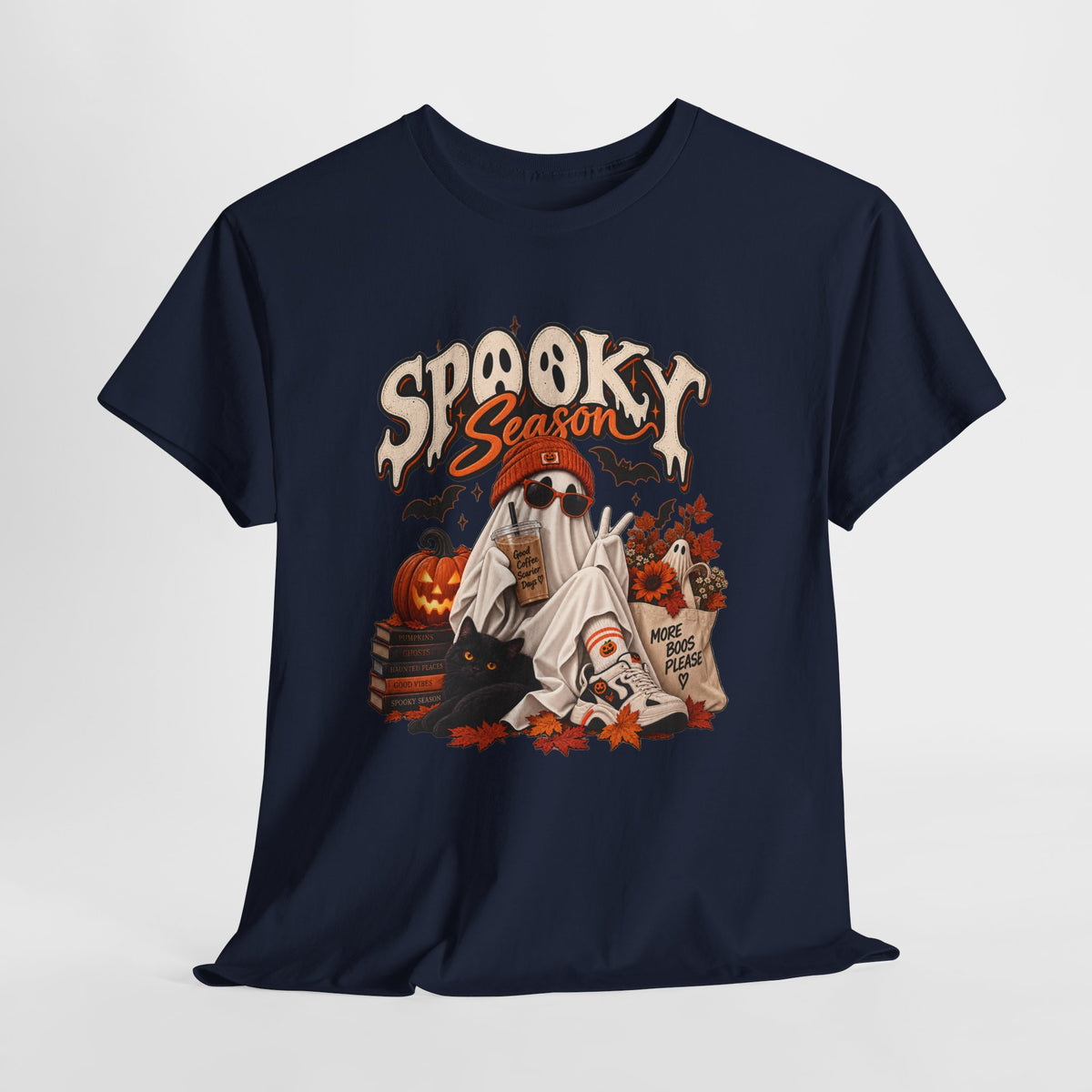 Spooky Season Ghost Tee | Unisex Halloween Cotton T-Shirt