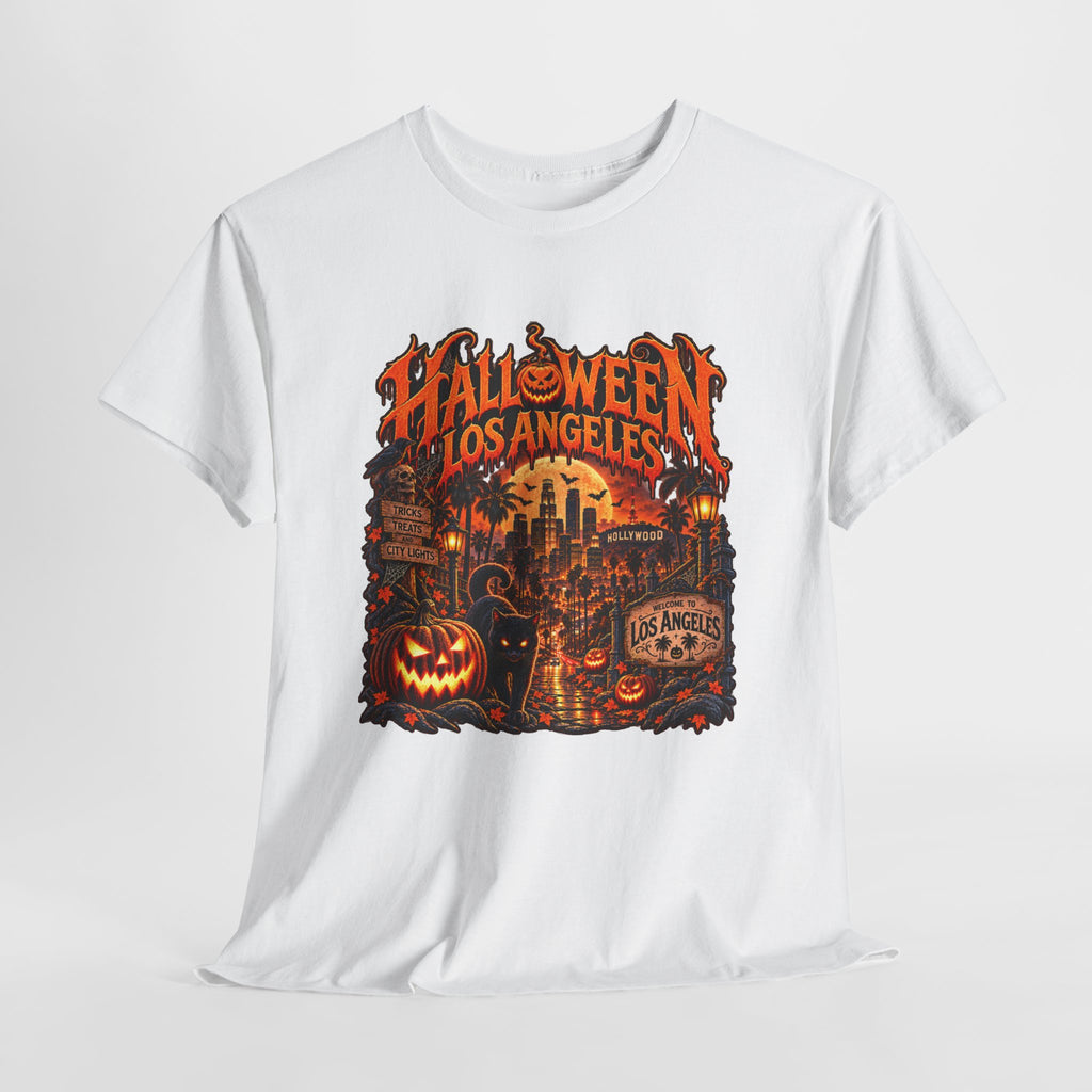 Halloween Los Angeles Graphic Tee | Unisex Heavy Cotton T-Shirt